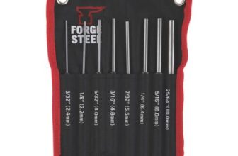 Forge Steel Pin Punch Set, 8-Piece