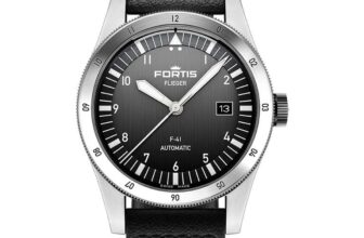 Fortis Flieger F-41 Watch 41MM Swiss Automatic Black Rubber Strap