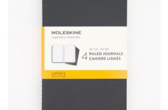 Four Pack Black Notebooks 13x21cm