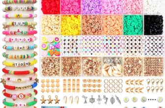 Fournine 5300 Pcs Clay Beads Friendship Bracelet Making Kit, Preppy Flat Polymer Heishi Beads for Jewellery Making Kit, with Charms DIY Craft Gifts for Teen Girls