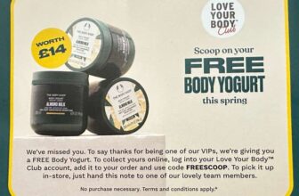 Free Body Yogurt from The Body Shop