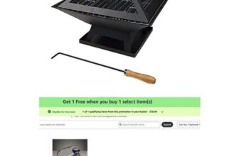 Free P&P – Hortus Metal Square Firepit BBQ Includes FREE WIRELESS EAR BUDS