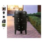 Free P&P – Outdoor Upright Smoker Grill Charcoal BBQ