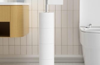 Freestanding Toilet Roll Holders for Bathroom Toilet Roll Storage, Stainless Steel Toilet Roll Holder Stand with Drawing Finish, Simple and Practical Toilet Roll Storage Dispenser