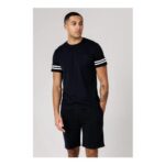 French Connection Cotton Stripe T-Shirt and Shorts Co Ord Set
