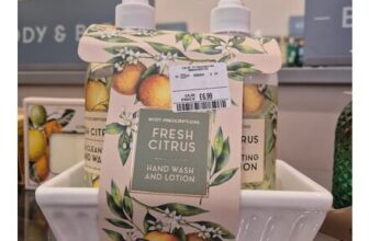 Fresh Citrus Hand Wash and Lotion Set with Dish