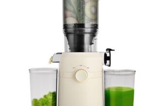 Fretta Cold Press Juicer, Self-Feeding, 108mm/1.0L Chute, Frosted White