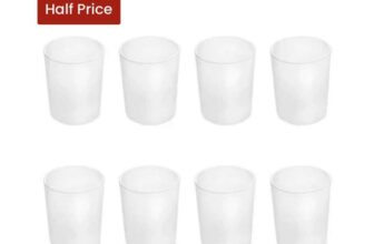 Frosted Glass Candle Holder 6.5cm 8 Pack