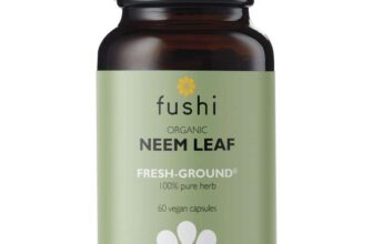 Fushi Organic Neem Leaf Capsules, 60 Caps Fresh-Ground Whole Food Detoxifying properties 20%:Voucher Subscribe & Save