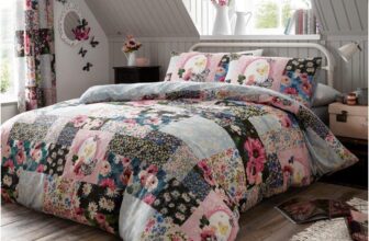 GC GAVENO CAVAILIA Luxury Reversible Ellis Floral Patch Quilt Bedding Set Flower Print Duvet Cover, Multi, Double