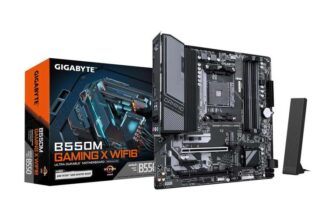 GIGABYTE B550M Gaming X WIFI6 Motherboard, Supports AMD AM4 Ryzen 5000 Processors, Micro-ATX, DDR4, 2X M.2, PCIe 4.0