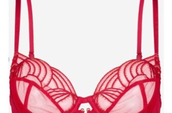 GOSSARD Red Plunge Wired Mesh Bra