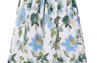 GRACE KARIN Womens Summer Sleeveless Floral Dress Casual V Neck Flowy A-line Dresses Tie Front Boho Sundress with Pockets