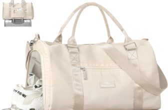 GSG SINCE 1998 Sports Gym Bag Womens Travel Bag with Shoes Compartment & Wet Pocket, Weekend Overnight Duffle Hospital Bag Carry On Holdall for Travel Swimming