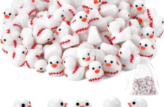 GSrenyu 70PCS Mini Resin Duck to Hide, Mini Resin Animals little Baseball Ducks for Fairy Garden DIY Craft Aquarium Christmas Birthday Party Potted Plants Micro Landscape Decor