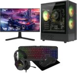GTR-Starter Gaming PC Bundle Ryzen 5 16GB RAM 1TB SSD 24 165Hz Monitor Esports Ready for Fortnite, Valorant & Minecraft Full Setup with Keyboard, Mouse & Headset Windows 11 WiFi