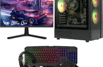 GTR-Starter Gaming PC Bundle Ryzen 5 16GB RAM 1TB SSD 24 165Hz Monitor Esports Ready for Fortnite, Valorant & Minecraft Full Setup with Keyboard, Mouse & Headset Windows 11 WiFi
