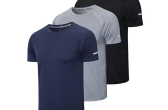 Gaiatiger 1/3 Pack Mens T-Shirts Quick Dry Short Sleeve Tops