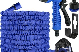 Garden Hose, Expandable Hose Pipe with 7 Modes Spray Gun, 3 Times Flexible Expanding Garden Hose Pipe, Anti-Leakage Water Hose Pipe with Connectors for Gardening, Patio, Car Washing (50FT)