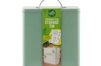 Garden Storage Tin With Stickers