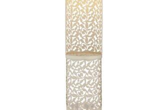 Garden Stories Solar Leaf Fretwork Pillar