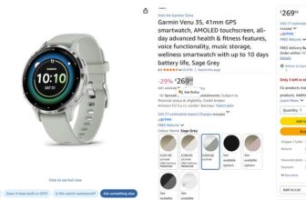 Garmin Venu 3S, 41mm GPS smartwatch, AMOLED touchscreen – Sage Grey