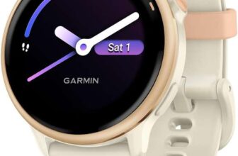 Garmin vívoactive 6, Amazon Exclusive, 42mm GPS smartwatch, AMOLED – Bone / Pink Dawn