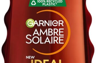 Garnier Ambre Solaire Sun Cream Spray SPF15, Ideal Bronze Protective Oil Sunscreen, Tan Enhancing, High Sun Protection Factor 15, Shea Butter, Water Resistant, Non-Greasy, UVA & UVB Protect150ml