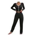 Gatamiau Womens 2-Piece Long Sleeve Pyjama Set