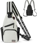 Geestock Crossbody Sling Bag for Men & Women, 2-1 Small Backpack Convertible Cross Body Shoulder Bag Waterproof Chest Bag Casual Daypack for Hiking, Cycling, Travel
