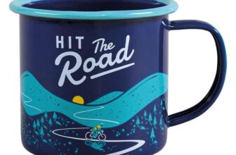 Gentlemens Hardware Enamel Mug/Camping Mug, 11-Ounce (Blue) Hit The Road, Navy