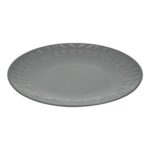 Geo Debossed Grey Dinner Plate 26.6cm