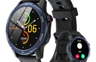 Gerpeng Mens Smartwatch, 1.32 Display, 110 Sports Modes, IP68, HR/Spo2/Sleep