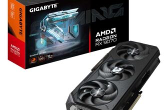 Gigabyte Radeon RX 9070 GAMING OC 16G Graphics Card – 16GB GDDR6, 256bit, PCI-E 5.0, 2700 MHz Core Clock, 2 x DisplayPort, 2 x HDMI