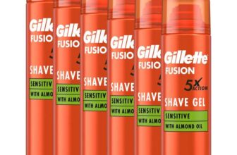 Gillette Fusion5 Ultra Sensitive Mens Shaving Gel, 6 x 200ml – in store