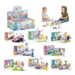 Girls Building Blocks Set, 8pcs Educational DIY Kit