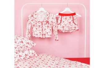 Girls Christmas Bow Pyjamas Shorts Set