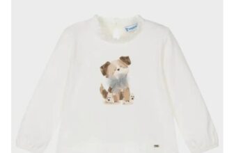 Girls Dog with Bow Top