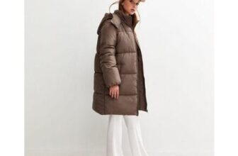 Girls Light Brown Padded Midi Coat 12-13 Years