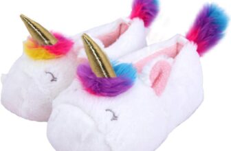 Girls Unicorn Slippers Cute Toddler Girls Slippers Soft Comfy Warm Plush Princess Home Slippers(Toddler/Little Kid/Big Kid)