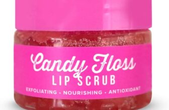 Give Me Cosmetics, Candy Floss Sugar Lip Scrub, Exfoliating Balm to Remove Dry, Dead Skin for Soft, Hydrated Lips