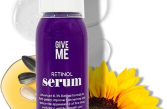 Give Me Cosmetics, Retinol Serum for Face, 0.3%, Promotes Cell Turnover, Boosts Collagen, Fights Age Spots & Wrinkles, Suitable for Sensitive Skin