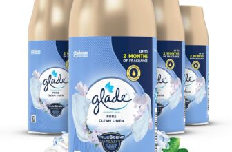 Glade Automatic Air Freshener Refills, Room Spray & Odour Eliminator, Clean Linen, Pack of 4 (4 x 269ml)