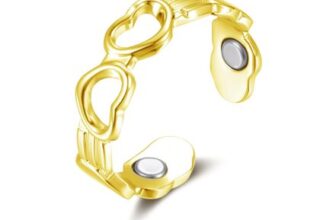 Glintara Openwork Heart Magnetic Ring for Women and Men