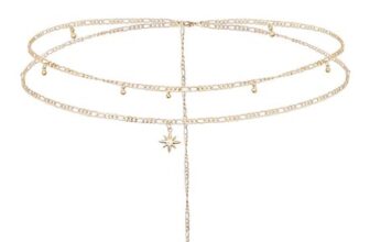 Gold-Plated Double-Layer Pearl Belly Chain, Adjustable