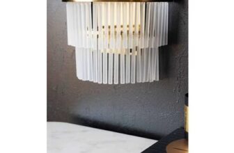 Gold Tiered Glass Wall Light