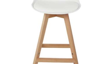 GoodHome Pitaya White Bar stool