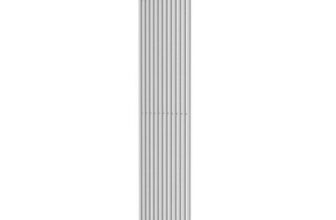 GoodHome Thorpe White Vertical Designer 3690BTU Radiator, (W)480mm X (H)1800mm