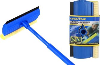 Goodyear 2 In 1 Window Squeegee Flexible Rubber Blade