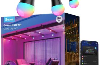 Govee Outdoor Smart String Lights 2, 30M Dimmable RGBICW Outdoor Lights